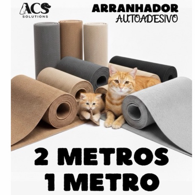 Arranhador Adesivo para Gatos 200x50 cm – Carpete Premium para Sofá, Móveis, Parede