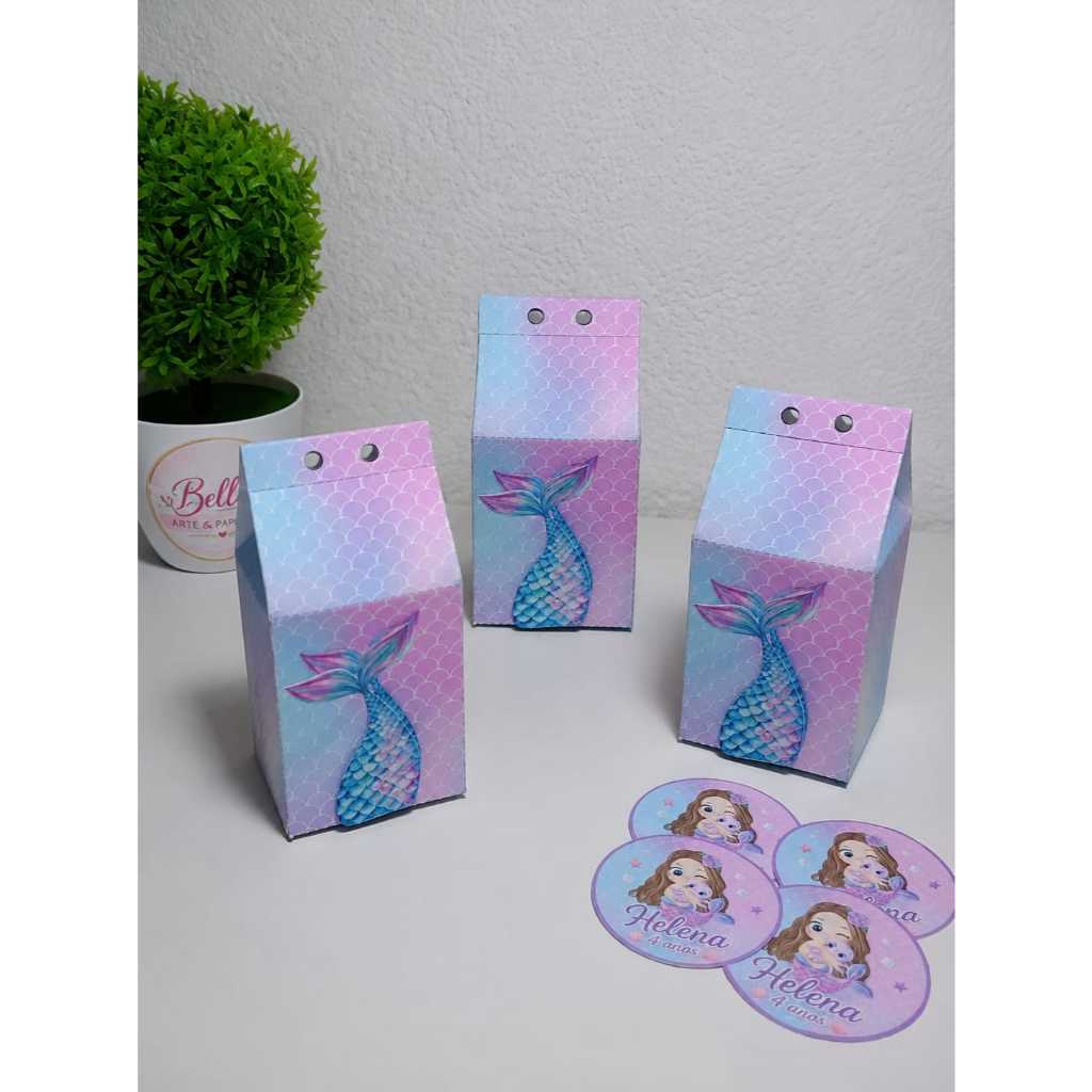 Kit de caixinha milk personalizada PEGUE E MONTE de 10 a 40UN ENVIE SEU TEMA