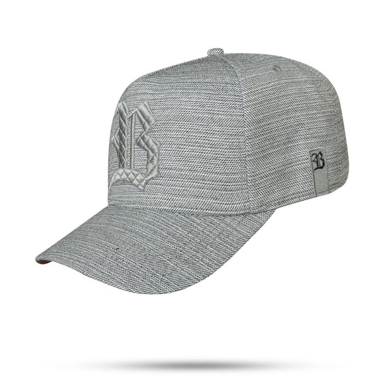 Boné Blck Snapback Cinza Mescla Locked Aba Curva Original