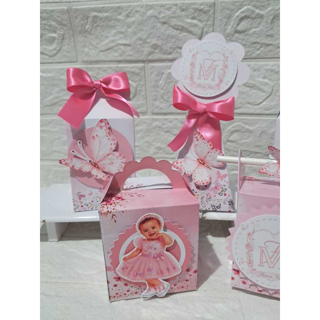 Kit Jardim das Borletas-Festa Personalizado Pegue e Monte Infantil Kit Completo Qualquer Tema Aniversário Lembrancinha