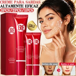 Creme Clareador de Manchas Escuras para remoção de sardas, hidratante e iluminador do tom da pele,reduz marcas de Acne