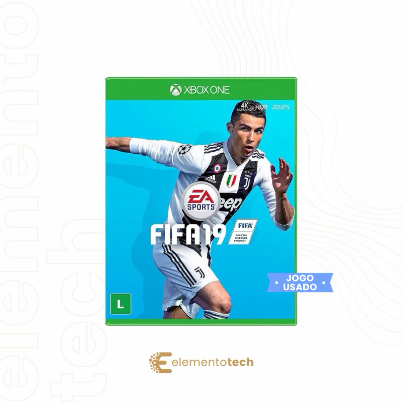 FIFA 19 Xbox One Mídia Física Original Seminovo Jogo de Futebol EA Sports Champions League Narração Português
