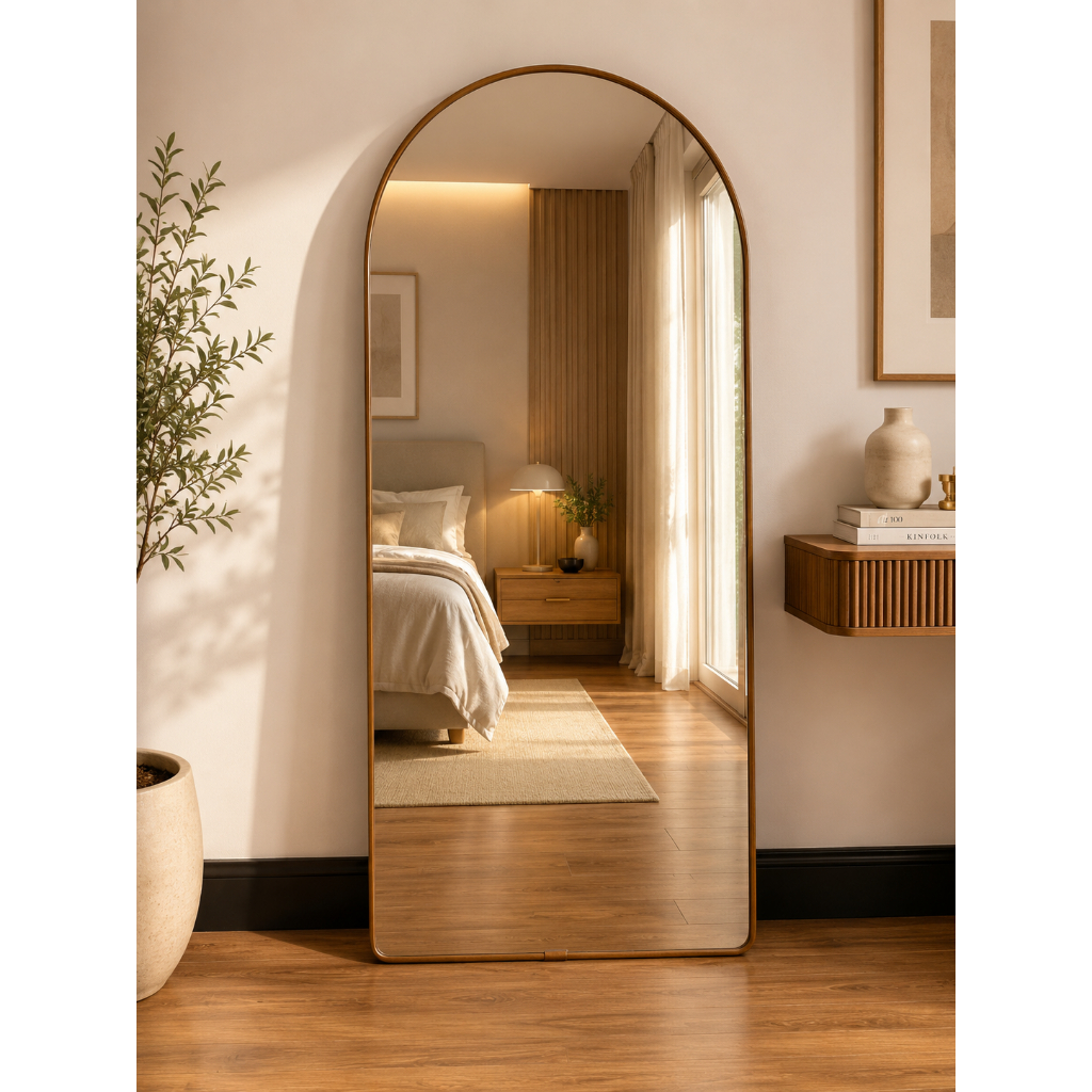 Espelho Portal 110x53cm Corpo Inteiro Grande Para Loja Estúdio Recepção Sofisticado