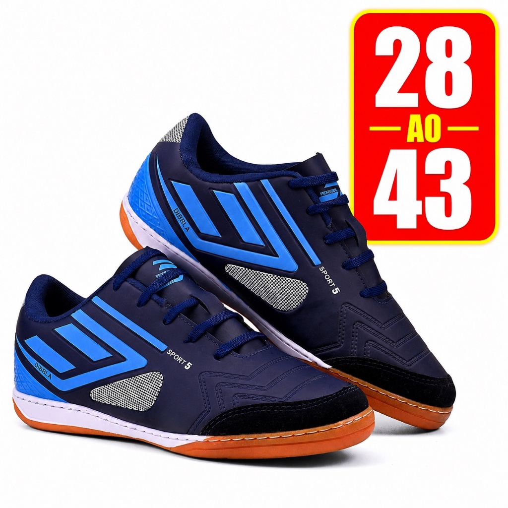Chuteira Futsal Quadra colada e costurada maçia oferta unica adulto e infantil  Salão PROFISSIONAL sport5