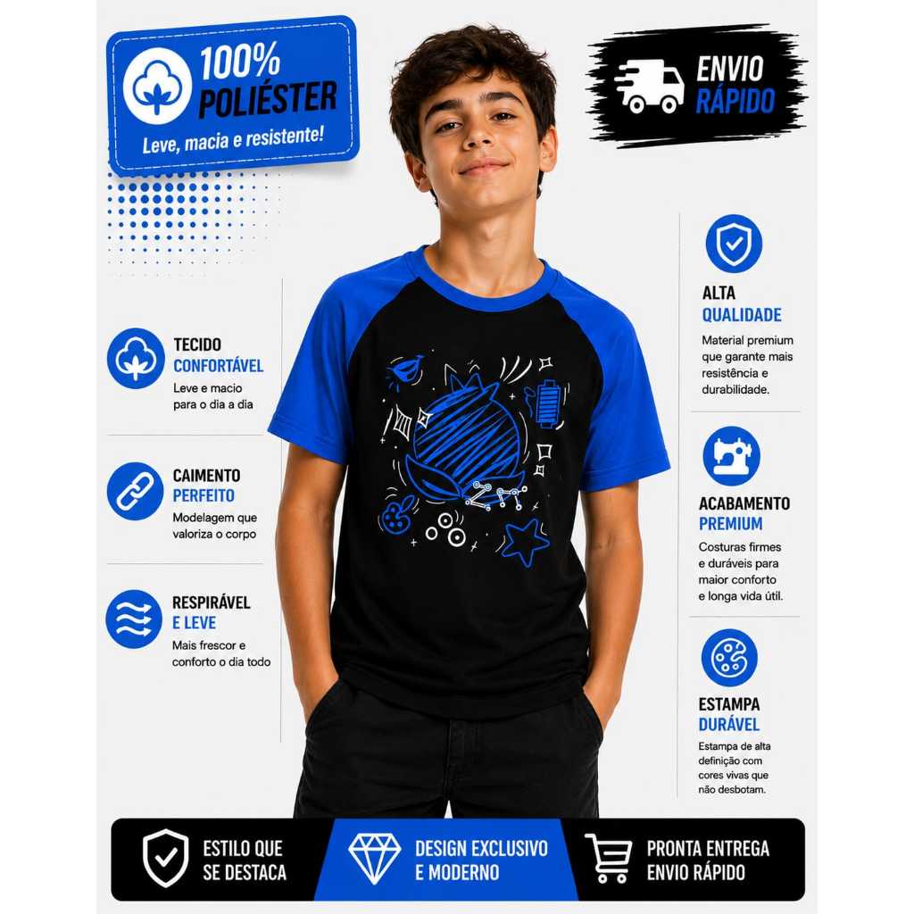 Camiseta Infantil Mundo Torajo Nova Coleção Zulmi Youtuber Juvenil Personagens Presente Festa Aniversario Show