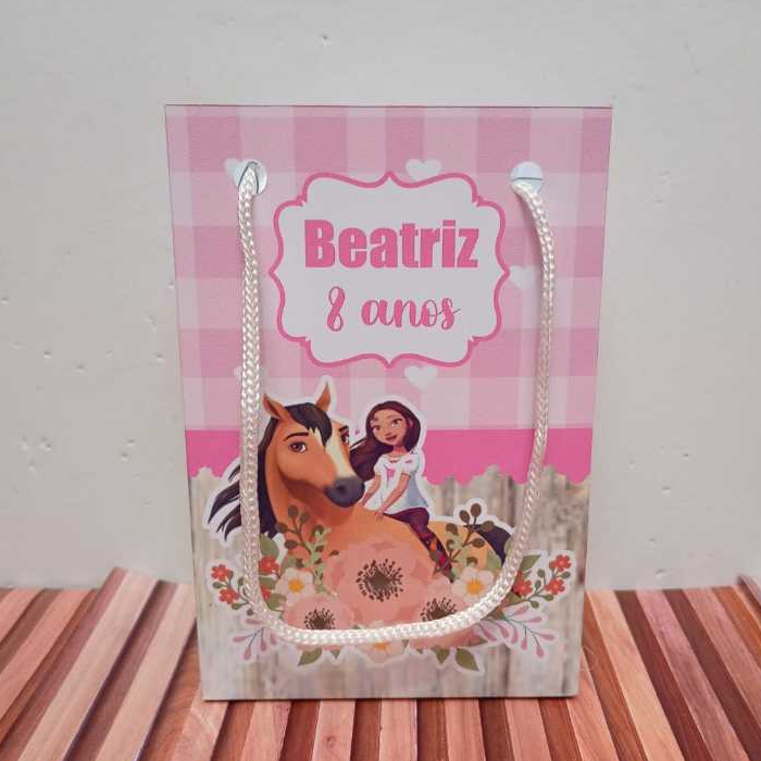 Sacolinhas personalizadas Spirit Cavalo PEGUE E MONTE Lembrancinha  Sacolinha surpresa Festa aniversário Decoração Mimo