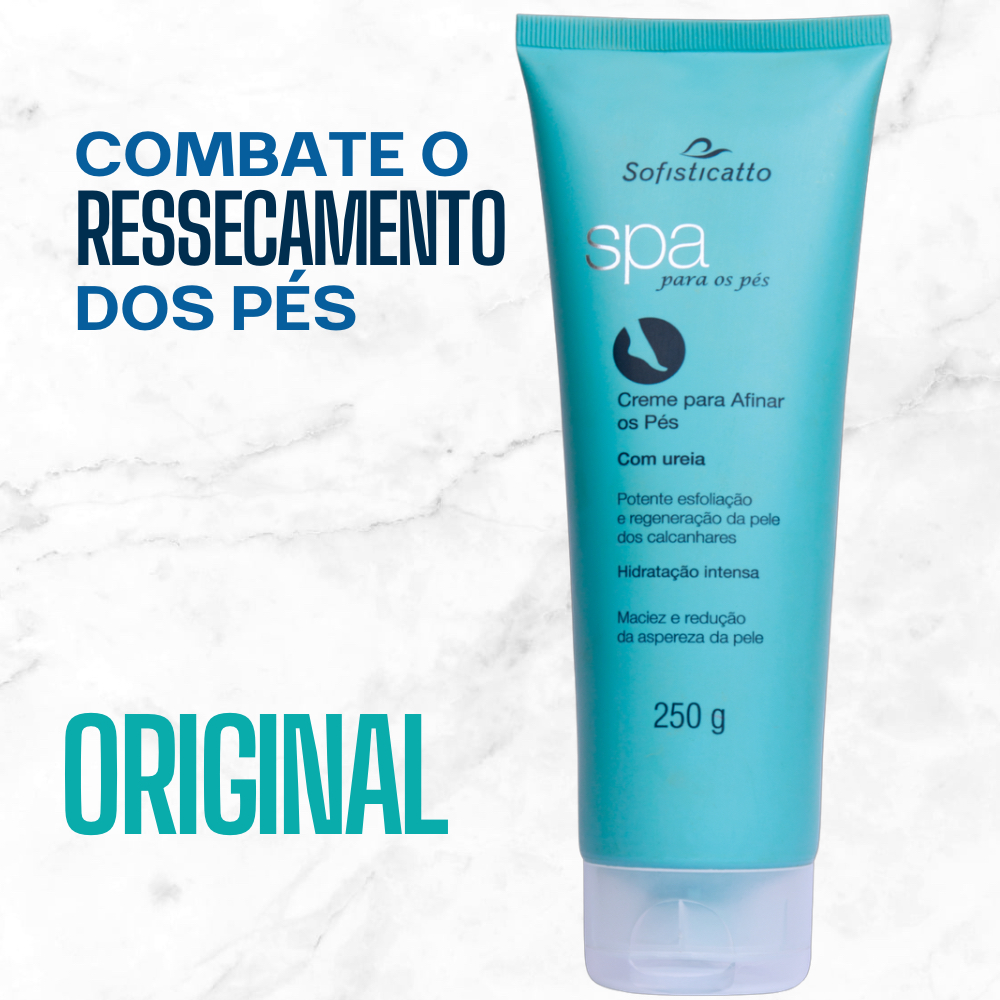 Creme para Pés Rachados Ressecados e Fissurados Spa dos Pés Ureia 10% Hidratação Profunda Calcanhar