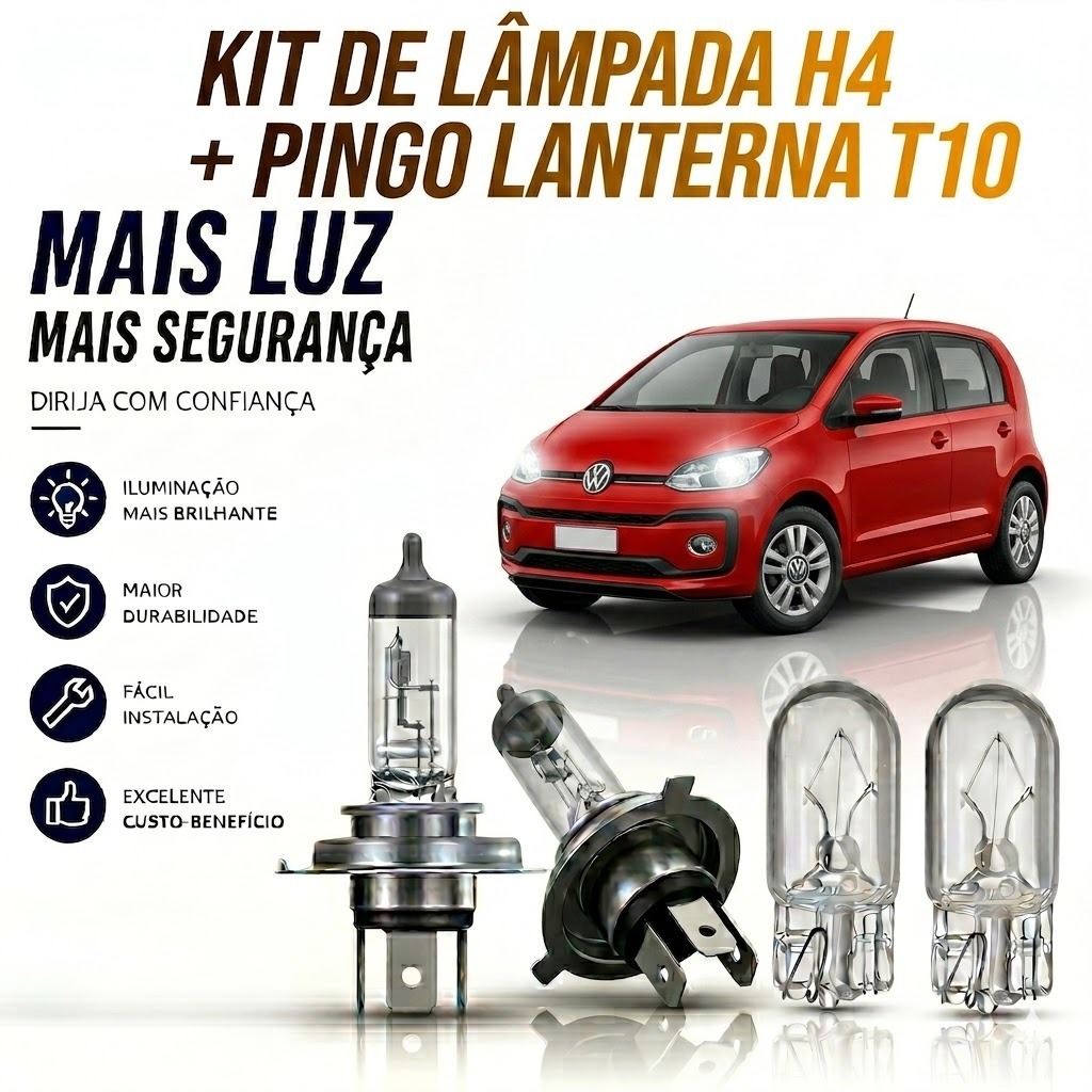 Lâmpada farol BAIXO / ALTO + LANTERNA UP 2014 ATÉ 2021