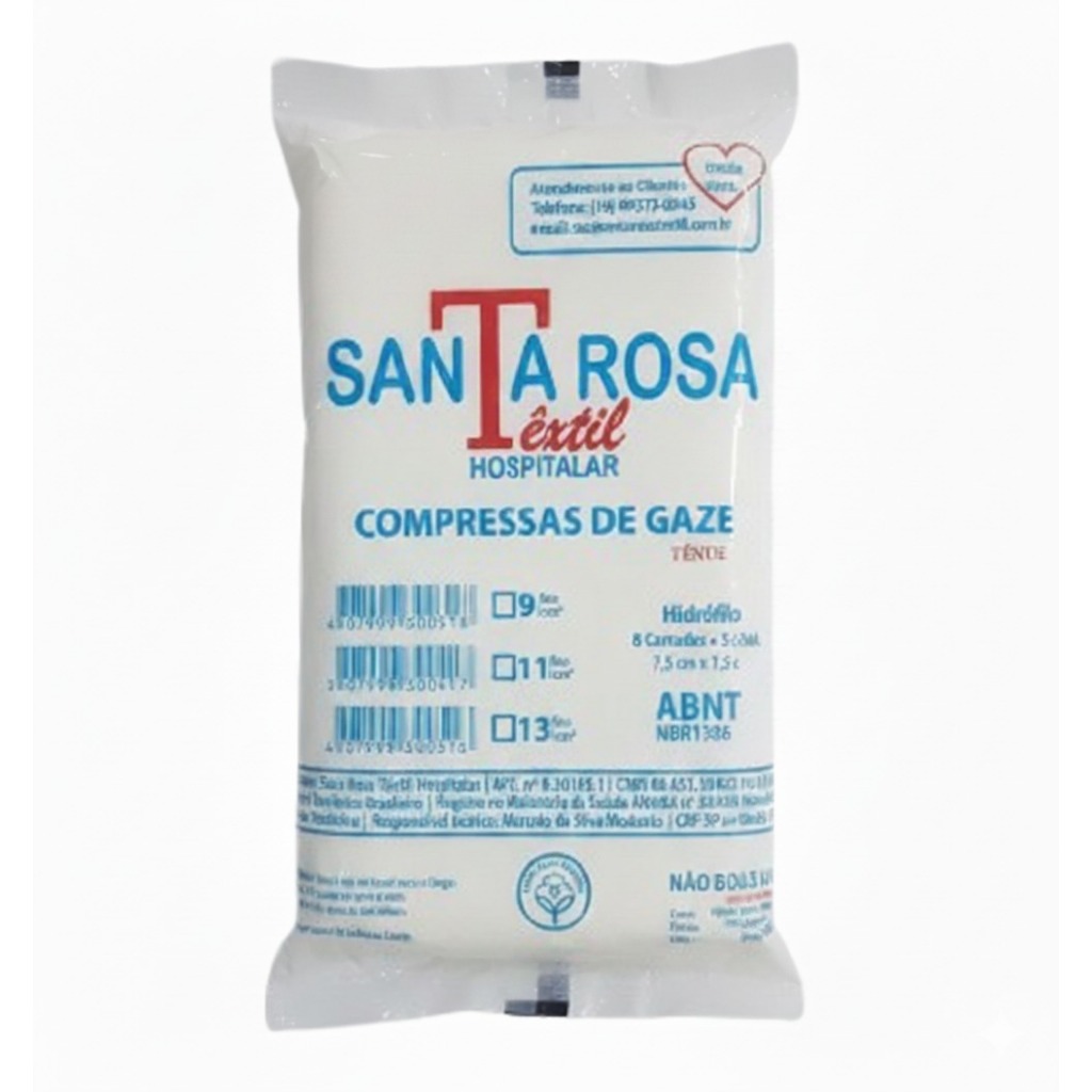 Compressa de Gaze Santa Rosa 13 Fios 200g 100% Algodão Mais Vendida