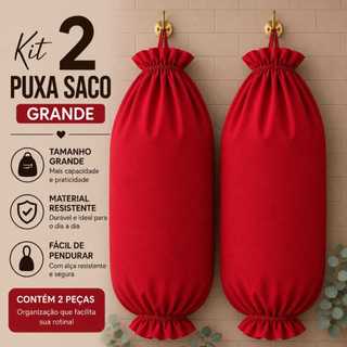 2 PÇS DE PUXA SACO DE TECIDO GRANDE VÁRIAS CORES PARA ESCOLHER
