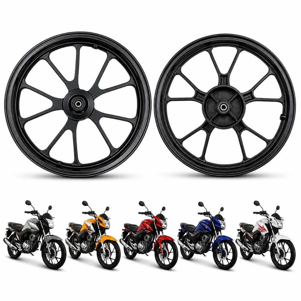 Par Rodas Honda Titan 150 2014-2015/ Fan 150 2014-2025 Disco/ Titan Fan Start 160 2015 a 2023 Disco