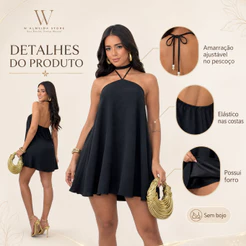 Vestido Feminino Curto Frente Única Elegante Todas as Ocasiões Moda Verão Tendência