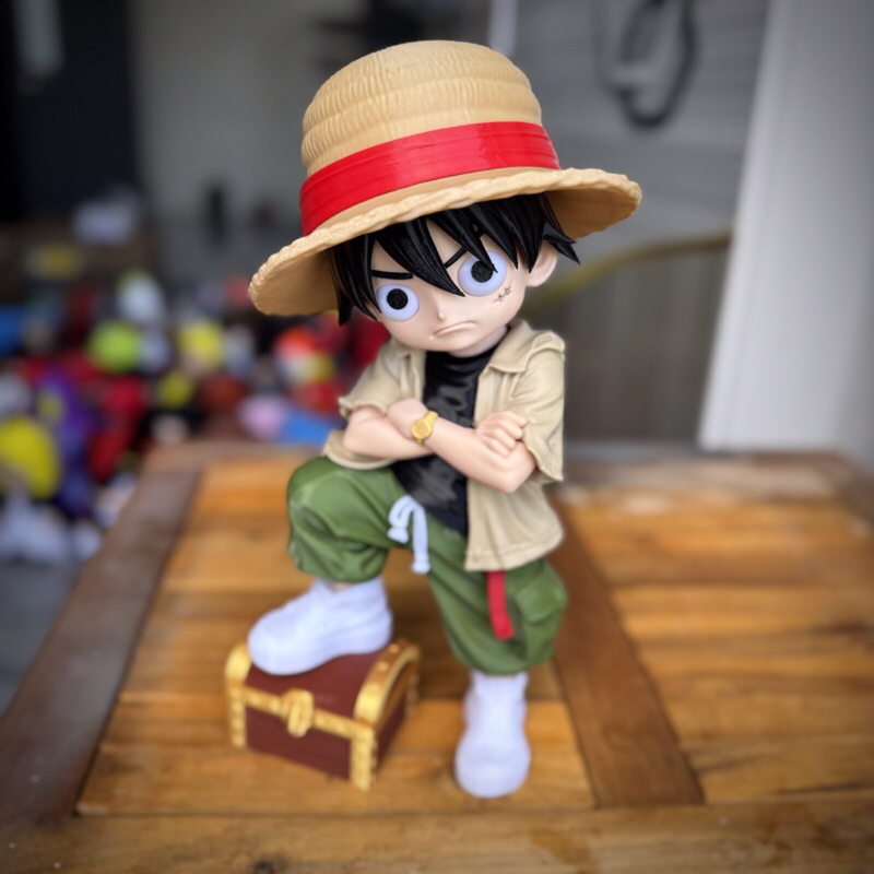 Action Figure Luffy One Piece Impresso em 3D – Boneco Colecionável Decorativo