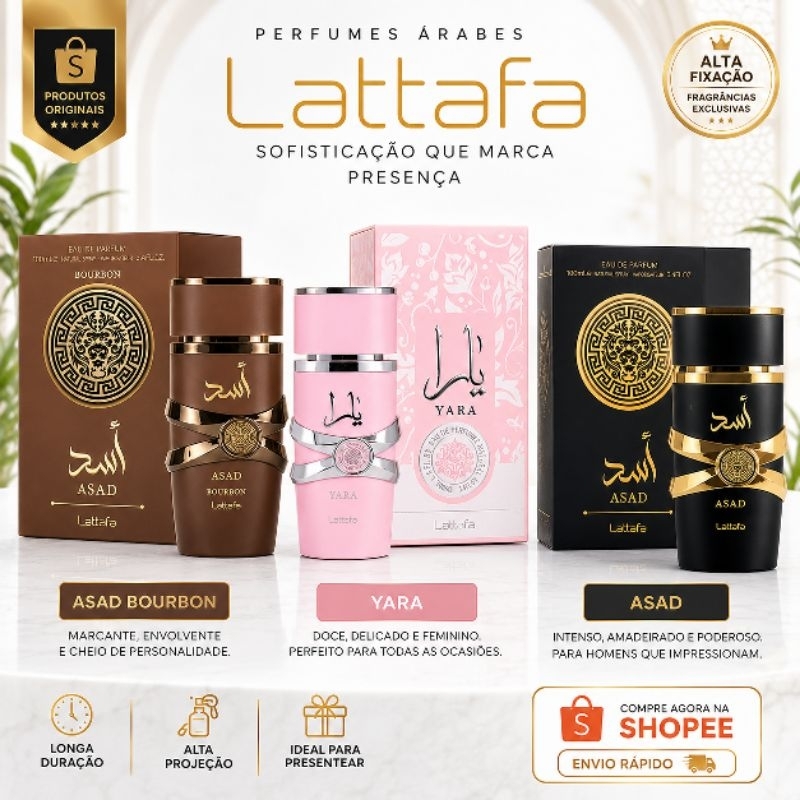 PERFUMES Lattafa 100ml Asad / yara/ Asad Bourbon Eau de perfume mais desejado!!!
