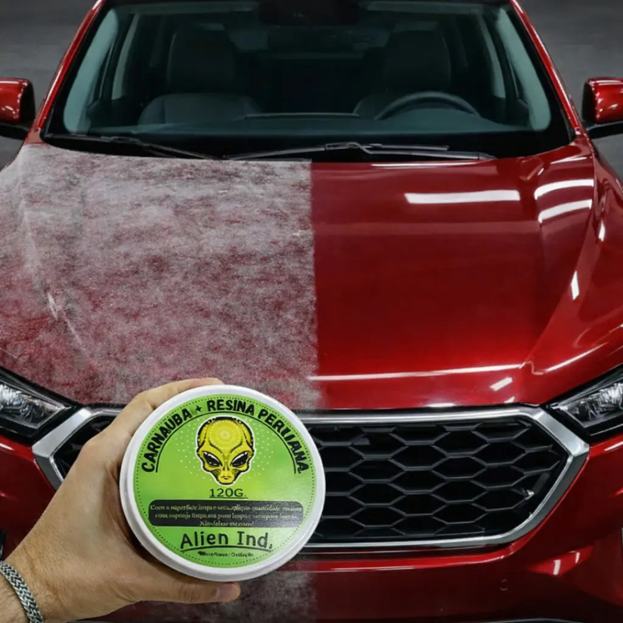 Cera Carnaúba Automotiva  Rezina Peruana Alien Ind Lataria - Polimento Queimado Riscos
