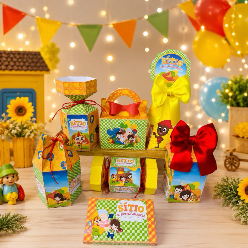Caixas personalizadas para Festa do SÍTIO DO PICA PAU AMARELO