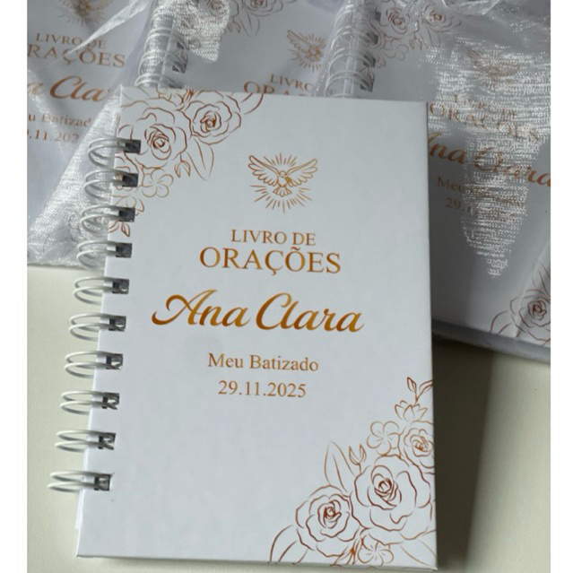 Livro de Orações Personalizado lembrancinha Batizado | Primeira Eucaristia | Primeira Comunhao | Fazemos todos os temas