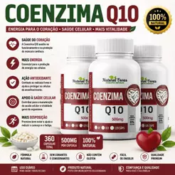 Coenzima Q10 - 500mg - 120 cápsulas - Original - Suplemento alimentar
