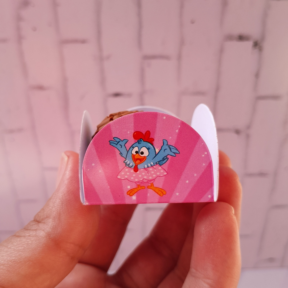 Forminhas para Docinhos Brigadeiro Doce Lembrancinhas Aniversário Galinha Pintadinha Rosa
