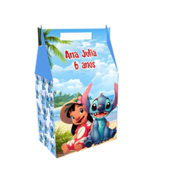 Kit Caixinhas Surpresa, Lilo e Stitch Angel Lembrancinha de Aniversário Maletinhas Personalizado Com NOME e IDADE