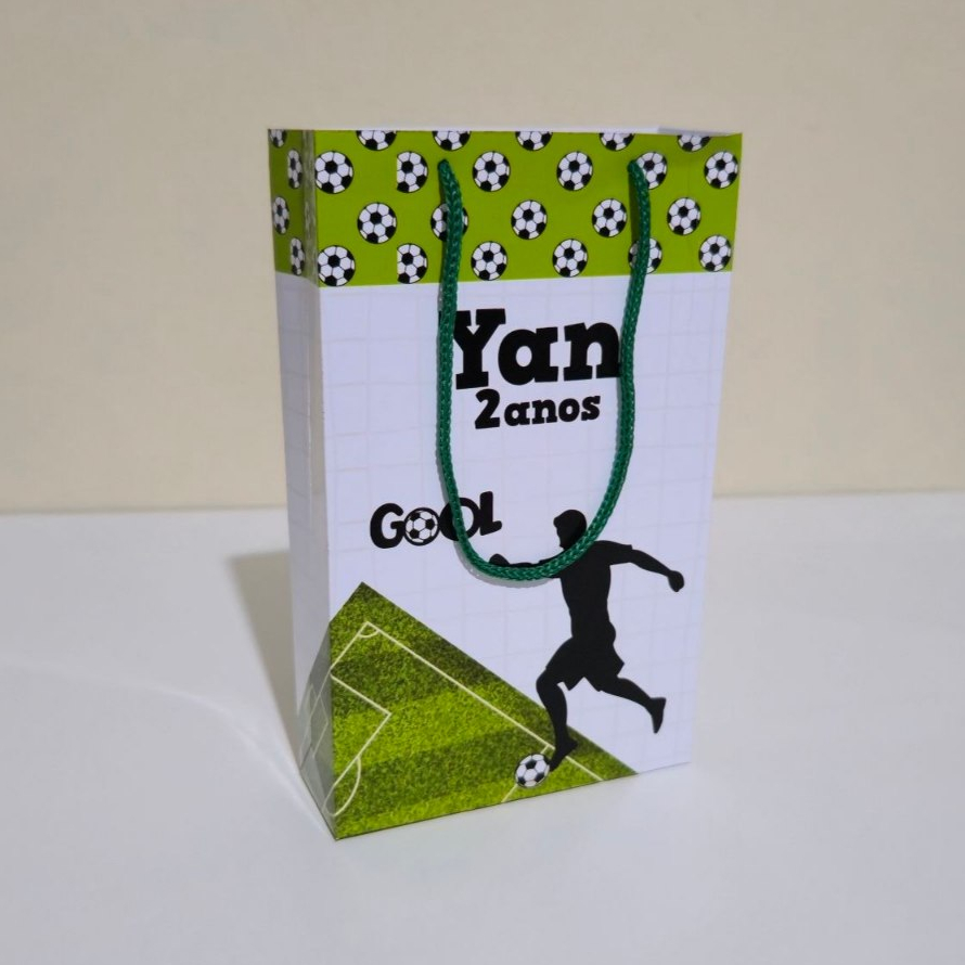 20 Sacolinha Personalizada FUTEBOL -  Kit Pegue e Monte | Lembrancinhas para Festa Infantil / festa / decoração FUTEBOL