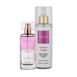 Kit Perfume Capilar e Body Splash My Sweet Delight Barbour's Beauty