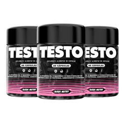 Kit 3x Testo Feminy 60 Cáps | Força, Energia Vital e Desempenho Físico 60 Cápsulas - Body Nutry