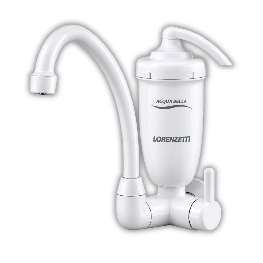 Filtro Purificador Água C/ Torneira Lorenzetti Acqua Bella Parede Cor Branco