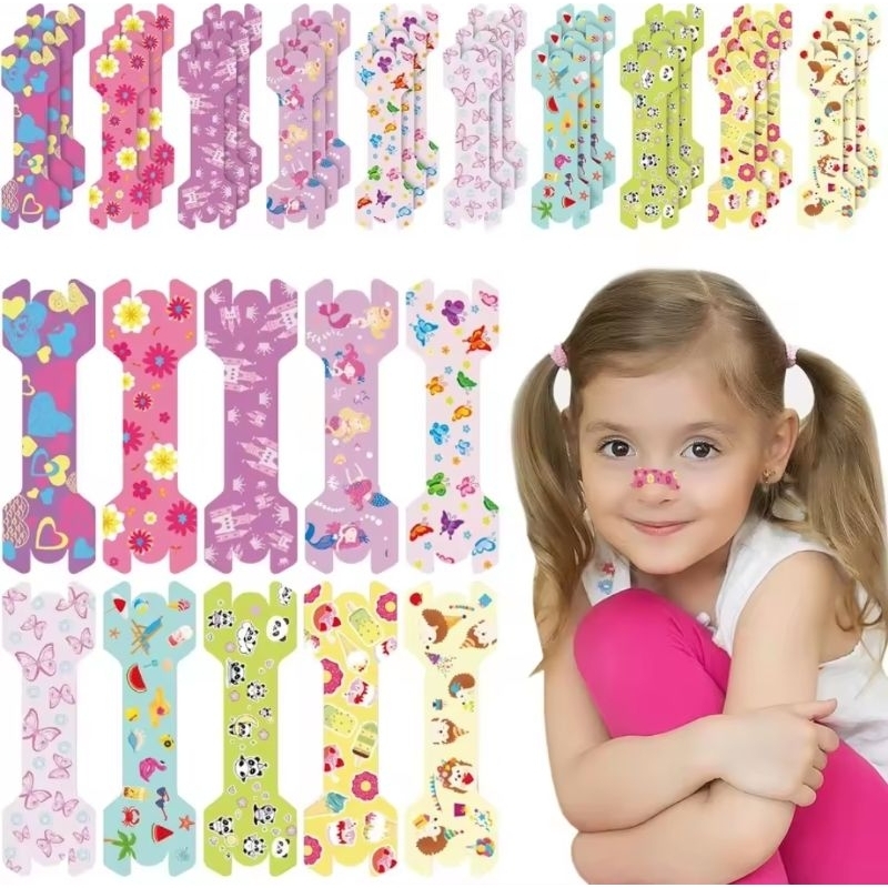 Adesivo Dilatador Nasal Infantil Feminino Anti Ronco Melhora a Respiração - Kit com 10 unidades