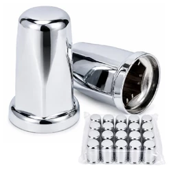 Kit 20 Capa De Porca Belga Cromada Roda Caminhão 32/33 mm