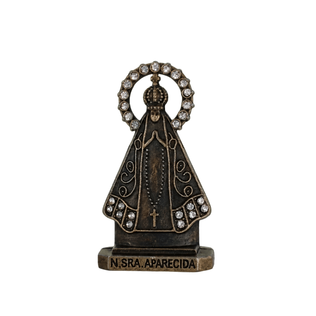 Imagem Nossa Senhora Aparecida Metal Envelhecido Para Carro Autocolante