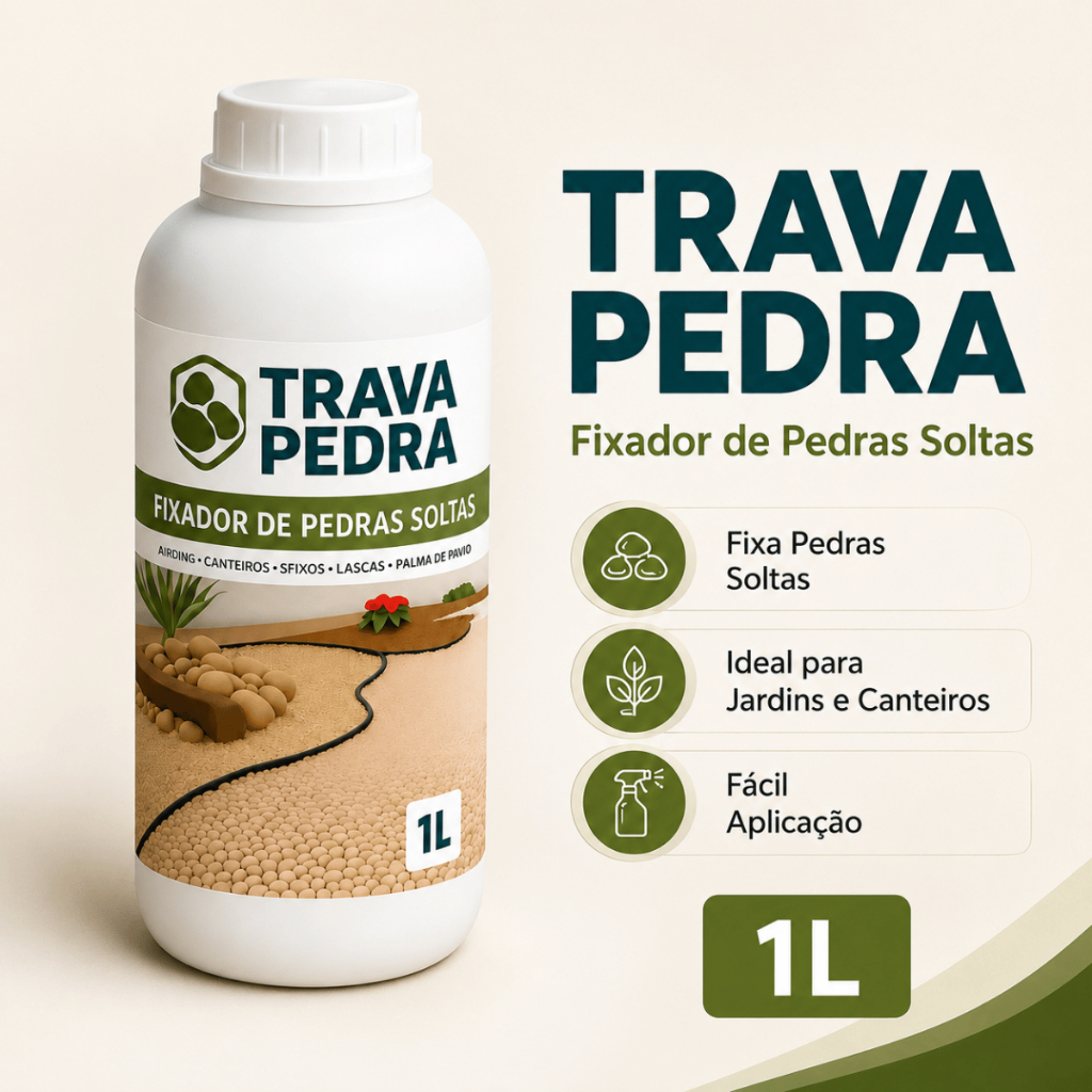 Trava Pedra 1L Fixador Para Pedras Soltas Jardim Decorativa Pedriscos Seixos