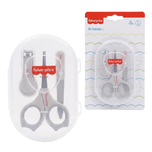 Kit Cuidados Manicure Fisher-Price Para Bebês Com 3 Peças e Case - Pacific