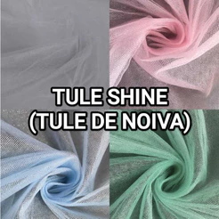 2 METROS TULE SHINE, TULE NOIVA OU TULE FRANCÊS (2M X 3,20M)