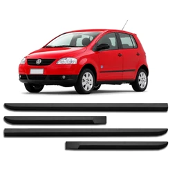 Jogo Friso Lateral Borrachão Fox 4 Portas 2003 a 2010 Preto