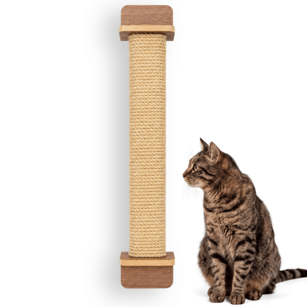 Arranhador de Parede Para Gatos 80cm SISAL REFORÇADO De 8mm SEM NECESSIDADE DE FUROS Fita Dupla Face