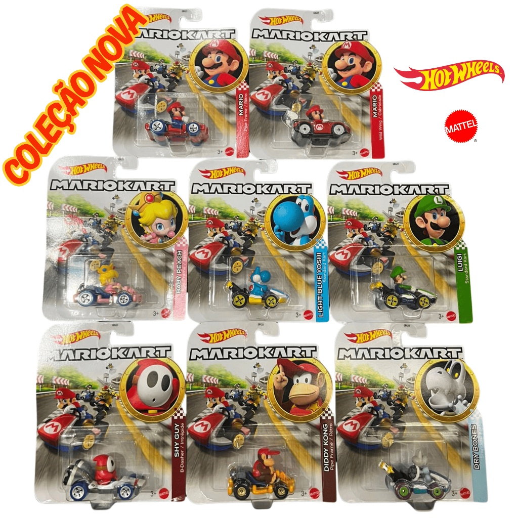 Hot Wheels MARIO KART Coleção GBG25-946D - ORIGINAL - Novo - Lacrado