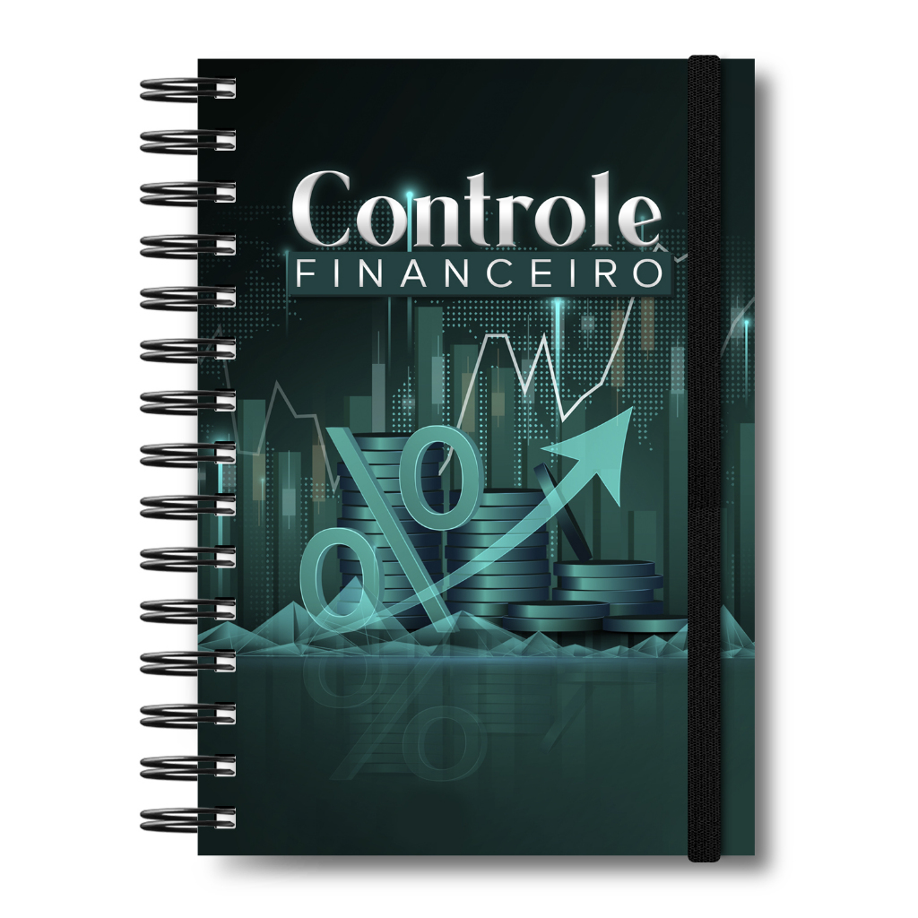 Planner Controle Financeiro Caderno Anotações Minhas Finanças Meus Ganhos Organização Capa Dura 2025
