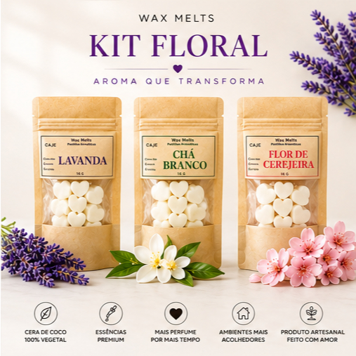 KIT 3 Pastilhas Wax Melts 16gr cada - Pastilhas Aromáticas escolha o seu preferido.