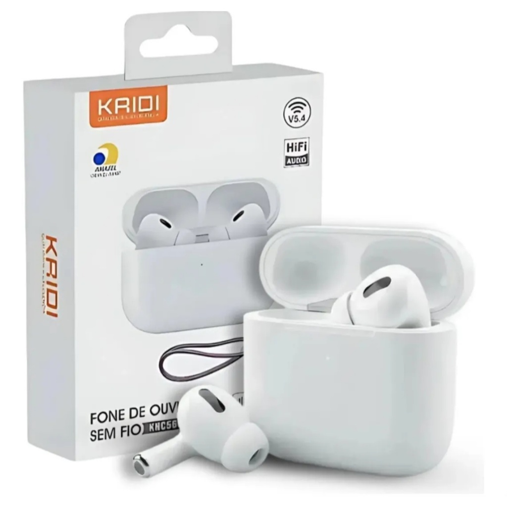 Fone Bluetooth Kaidi KNC5603 TWS Bluetooth 5.4 Hi-Fi Original IPX4