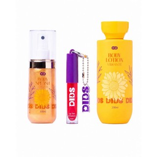 Kit Corporal DIDS Girassol 3 Itens Body Splash + Body Lotion + Lip Tint Emilly Vick & Katlen Dos Rosa