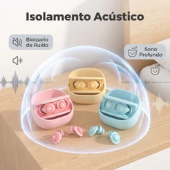 Protetor Auricular 3 Cores Fácil de Usar para Viagem Estudo