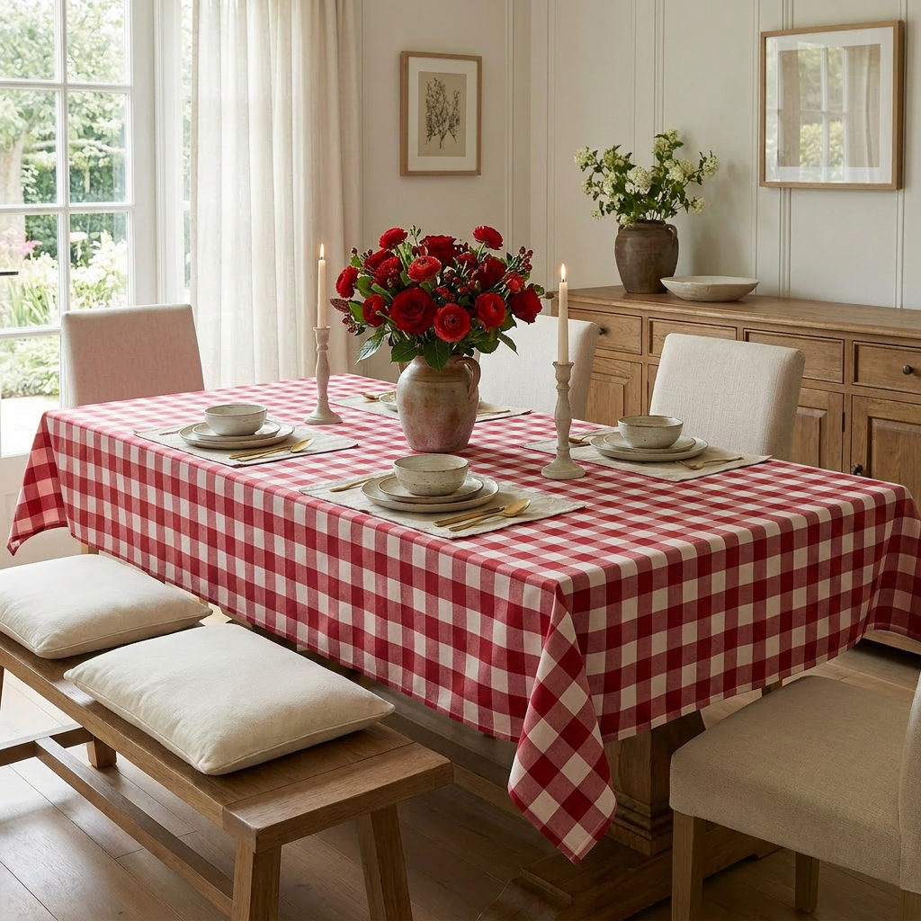 Toalha De Mesa Xadrez Liquidação 4 e 6 lugares