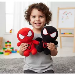 Kit 2 Pelúcia Filme Homem Aranha Preto Vermelho 22 cm Grande Brinquedo Presente Decoração