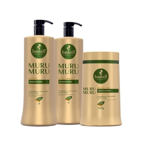 Kit Haskell Murumuru Shampoo 1L + Condicionador 1L + Máscara 900g