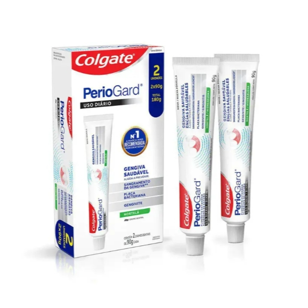 Kit Creme Dental Colgate Periogard Gengiva Saudável Hortelã 2 unidades 90g cada