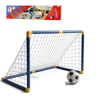 Trave de Futebol Infantil Grande 60cm com Rede, Bola e Bomba | Gol Desmontável