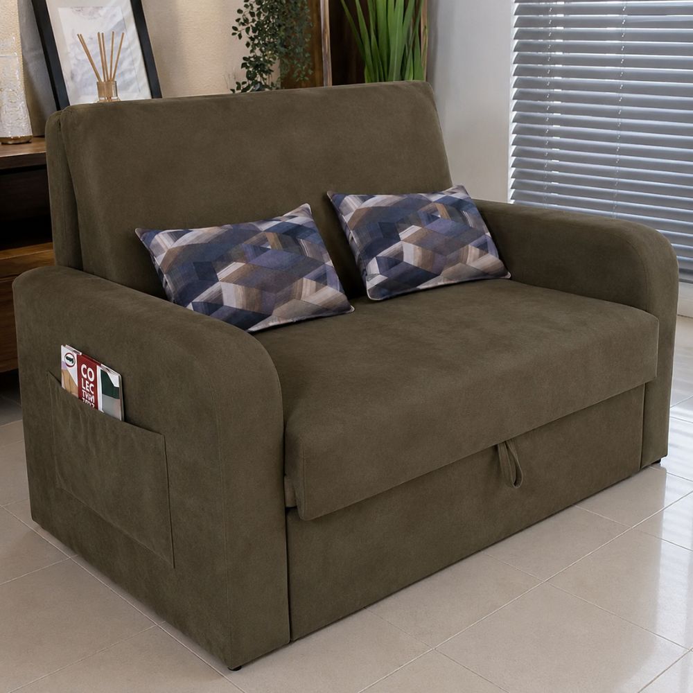 Sofá Cama Reclinável 3 Lugares com Báu Lady Day Matrix 145cm