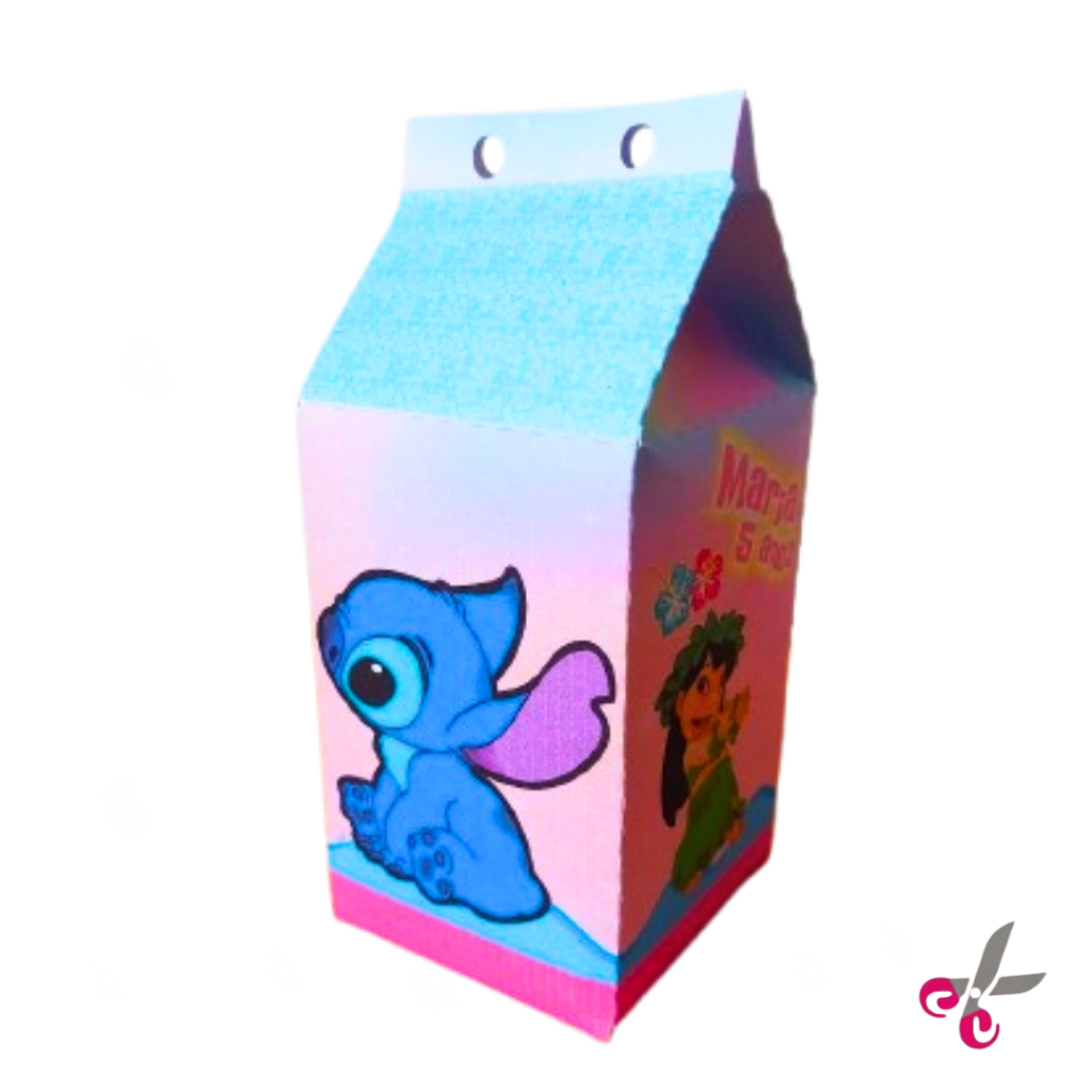 Caixa Milk Stitch Lembrancinha Stitch Festa Infantil Papelaria Personalizada