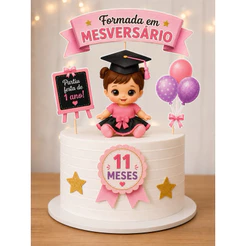 Topo de bolo Formada(o) mesversário